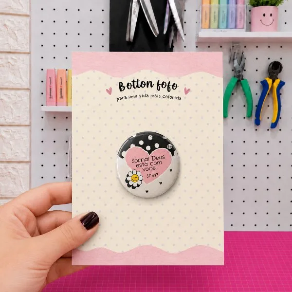 CARD COM BOTTOM ALFINETE